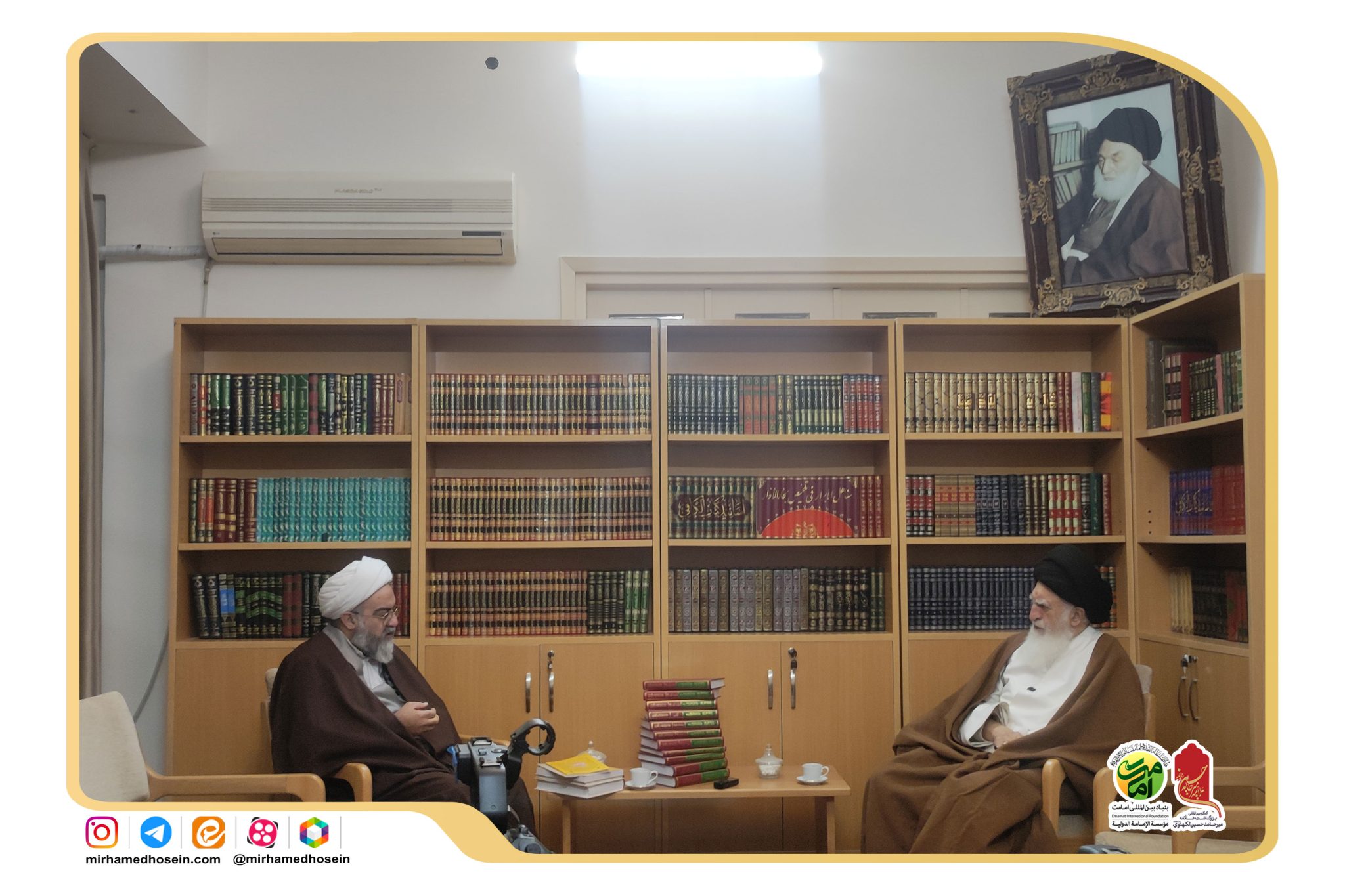 دیدار اعضای کنگره بین‌المللی بزرگداشت علامه میرحامد حسین لکهنوی(ره)، با آیت‌الله علوی بروجردی